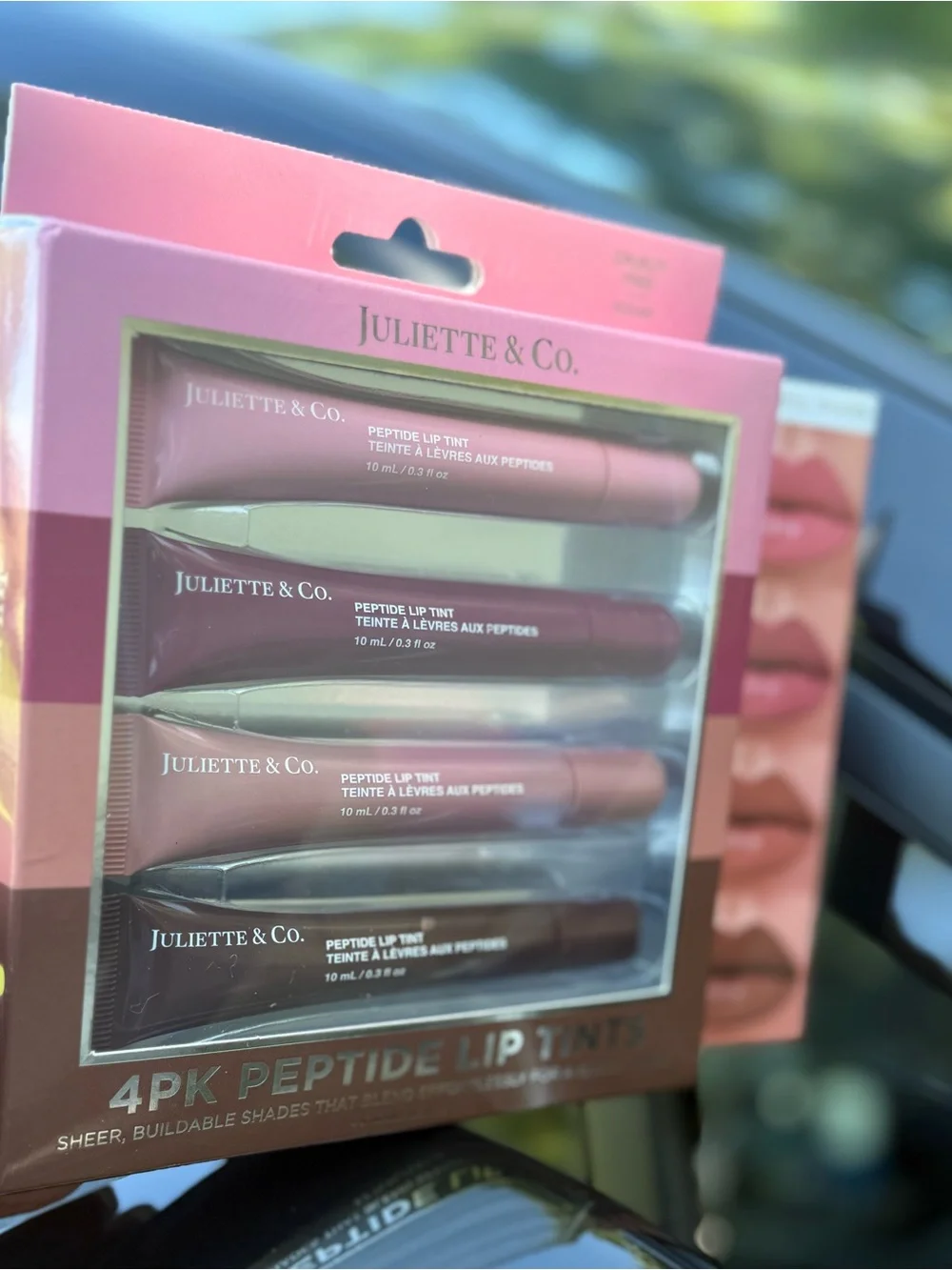 4-Pack Peptide Lip Tints — Pink & Neutral Set